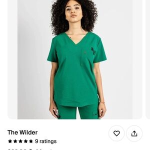 Poppy Scrubs Set Hunter Green Medium